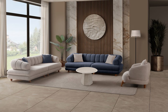 Atelier Del Sofa Gloria - Sofá de 3 plazas Azul marino